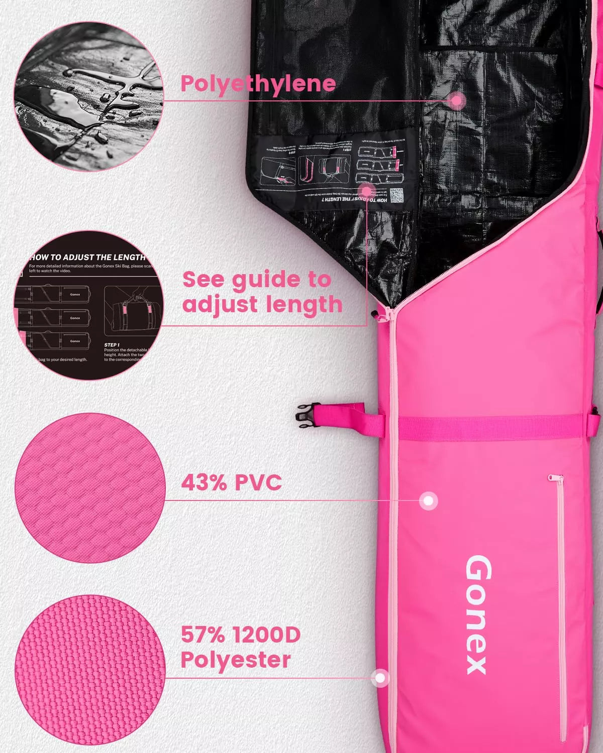 Features of gonex snowboard bag
