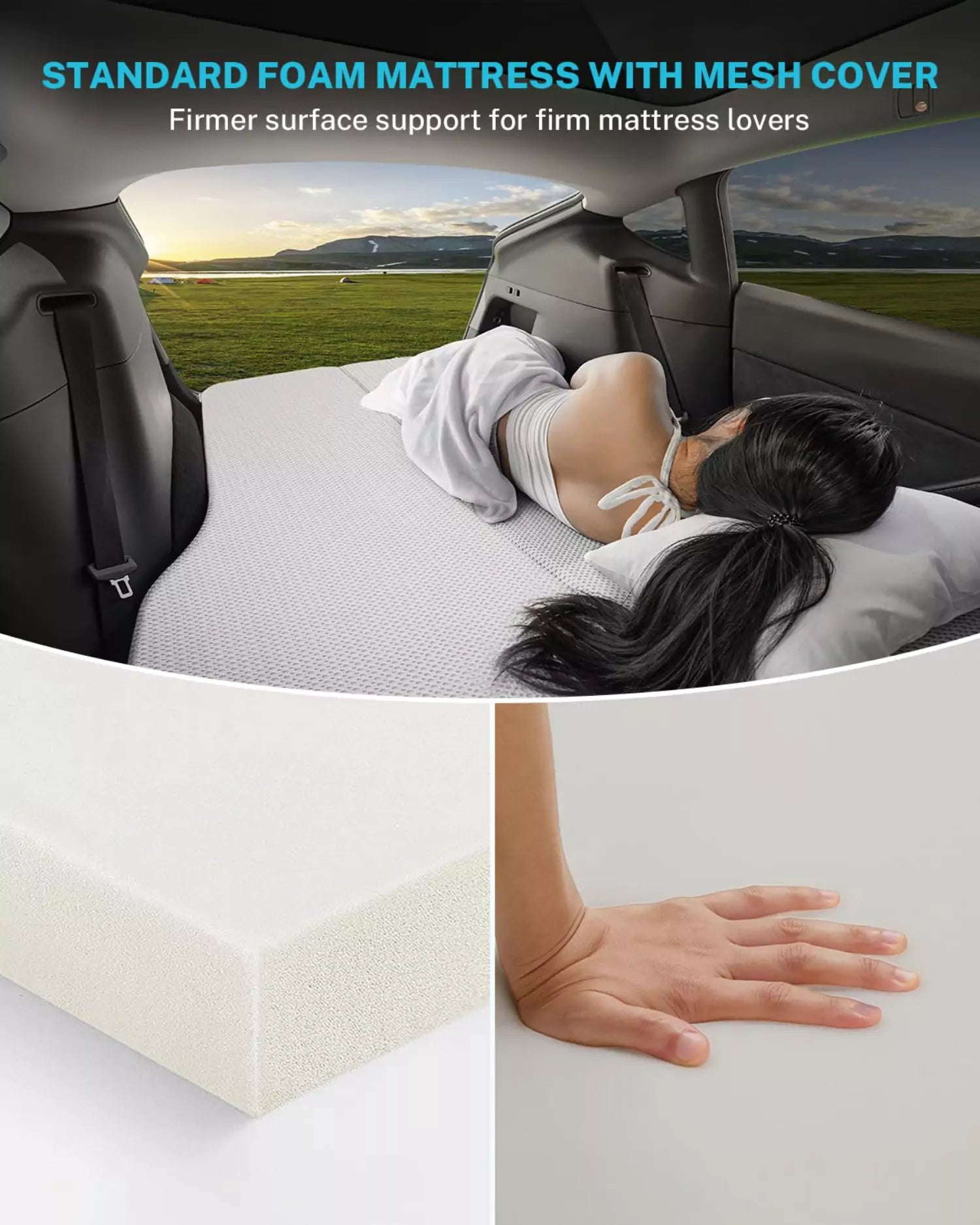 Standard foam mattress with mesh cover