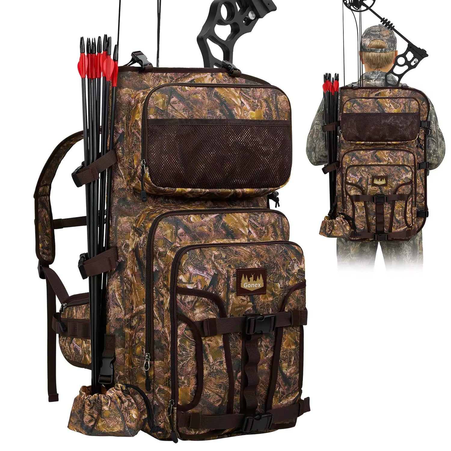 Gonex camco brown bow and arrow backpack