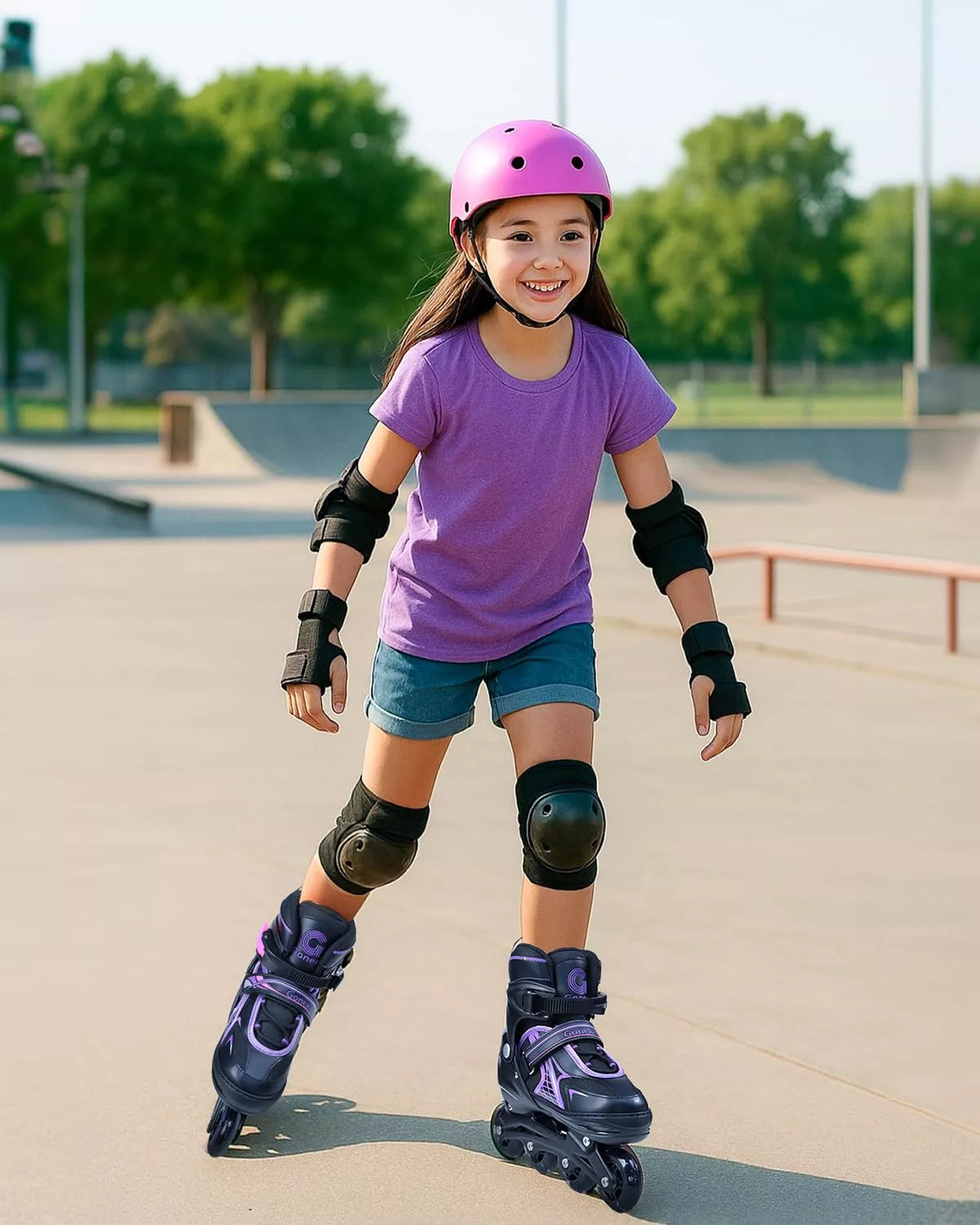 Gonex childrens adjustable skates purple