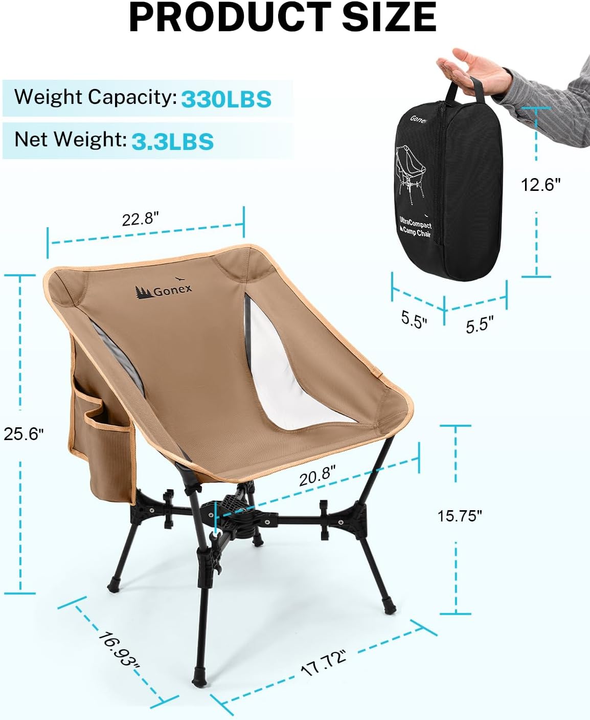 Gonex Portable Camping Chair