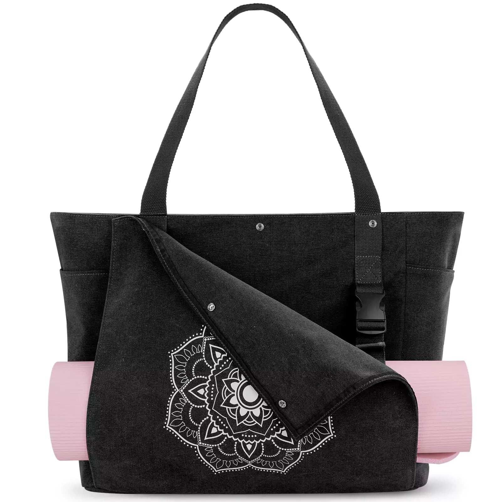 Gonex x large yoga tote bag black
