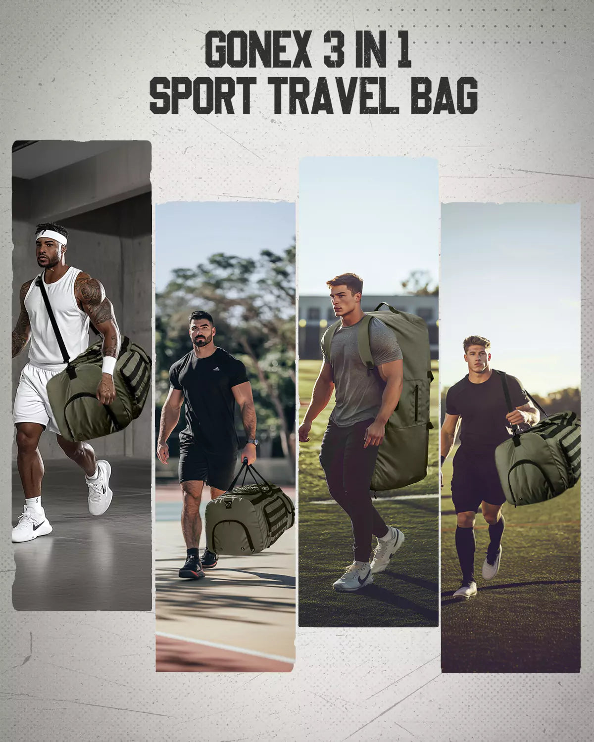 Gonex 3 in 1 130L sport travel bag