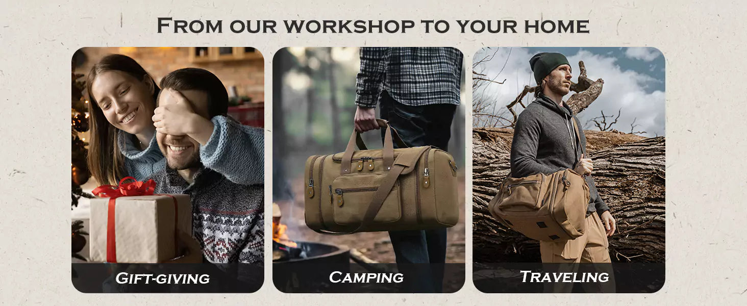 Wide applications of heavy duty canvas duffle bag