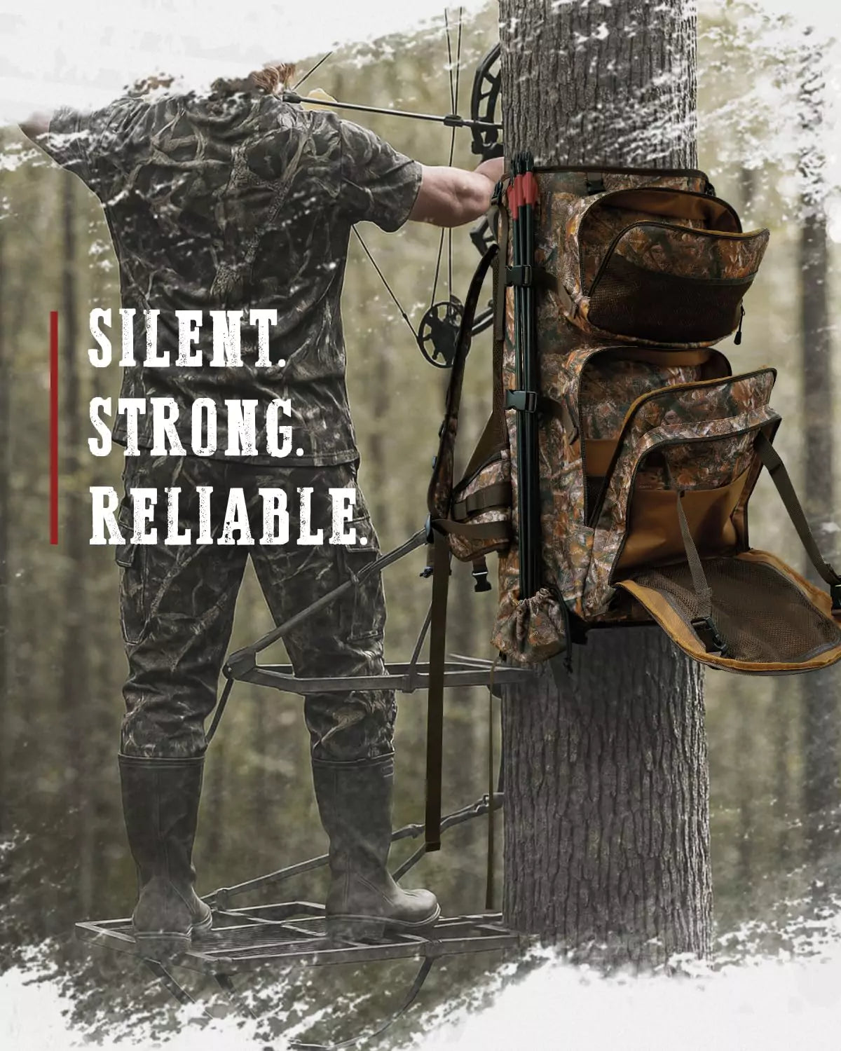 Silent, strong and reliable hunting gear bag