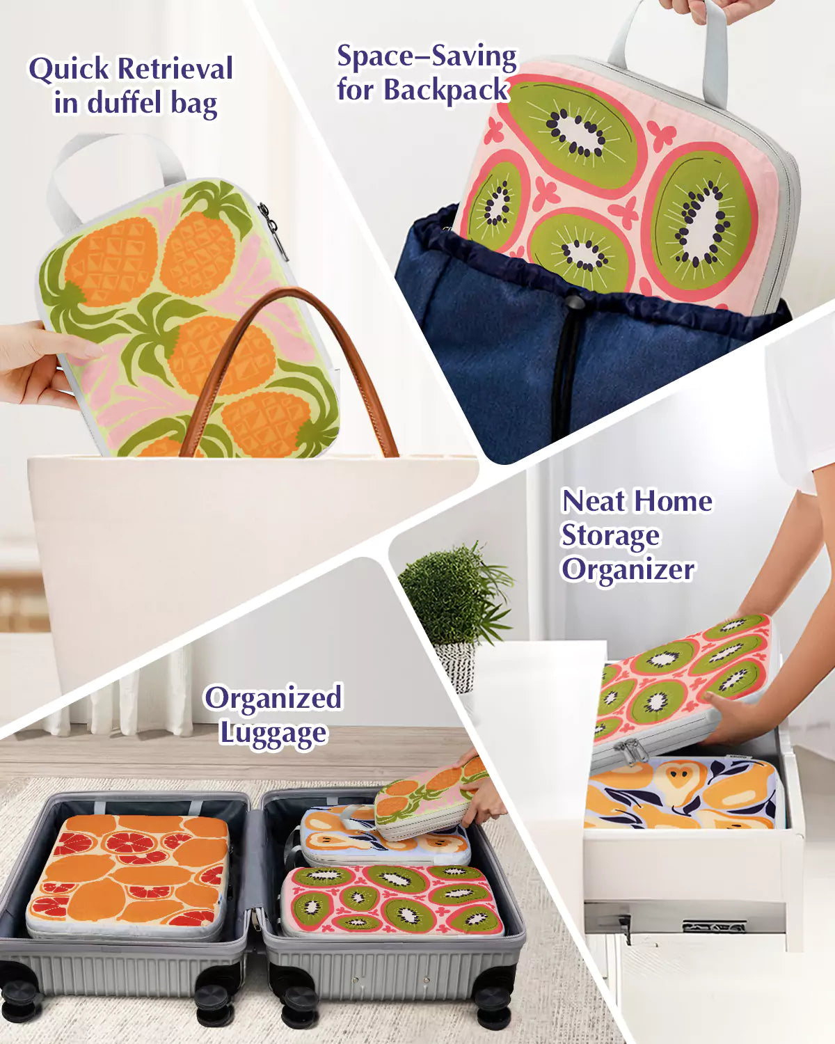 Luggage organizers for suitcase applications