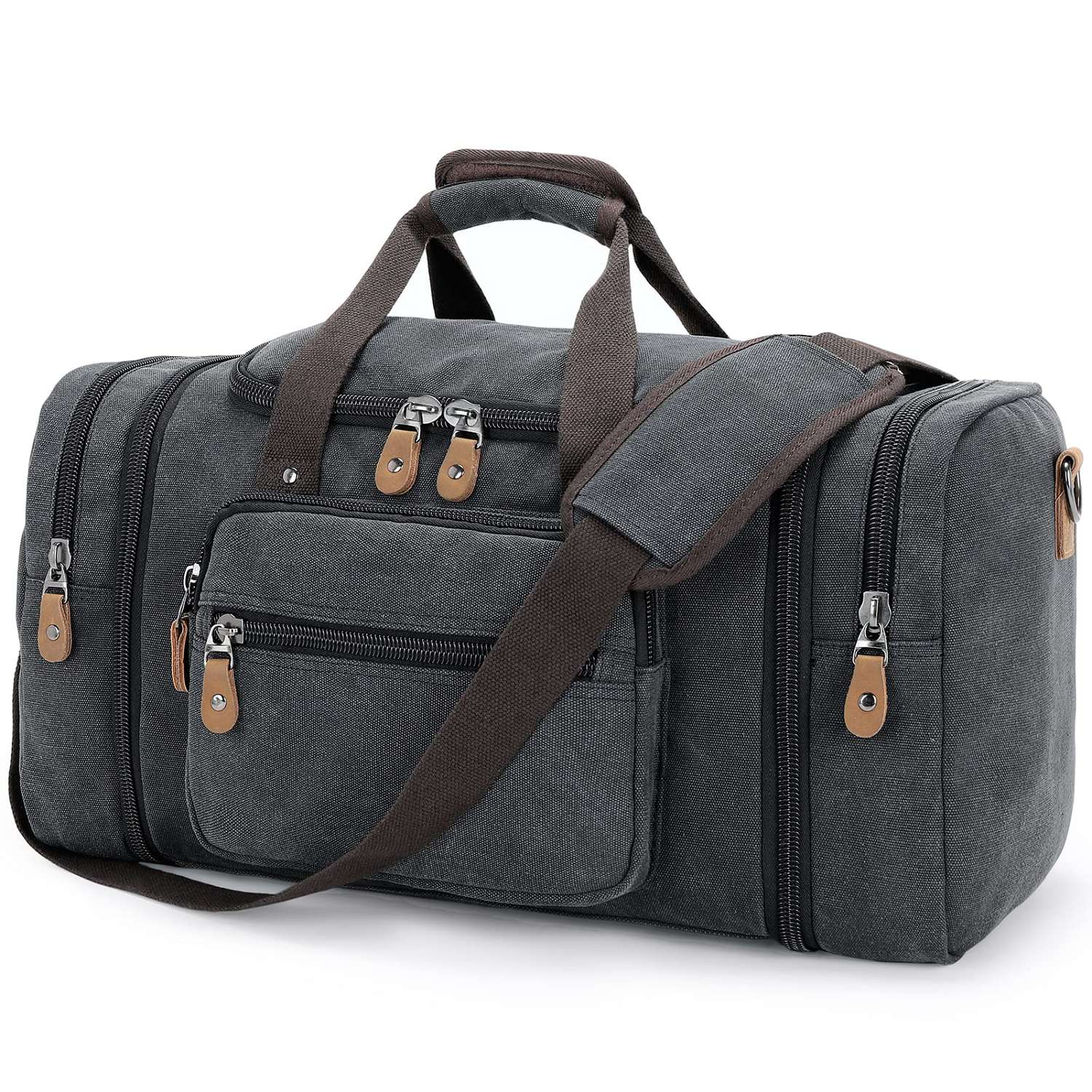 Gonex 50L Canvas Duffle Bag Men's Weekender Bags for Travel