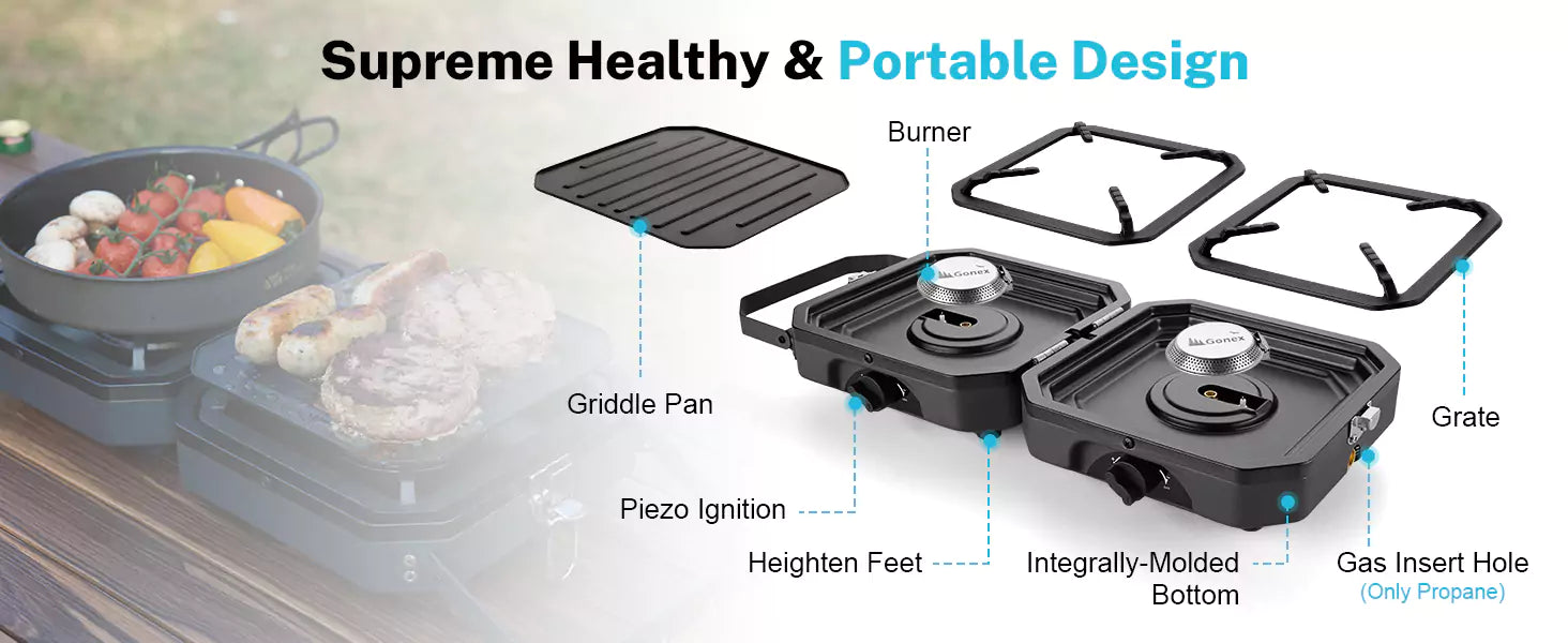 Supreme healthy and portable design propane camping stove