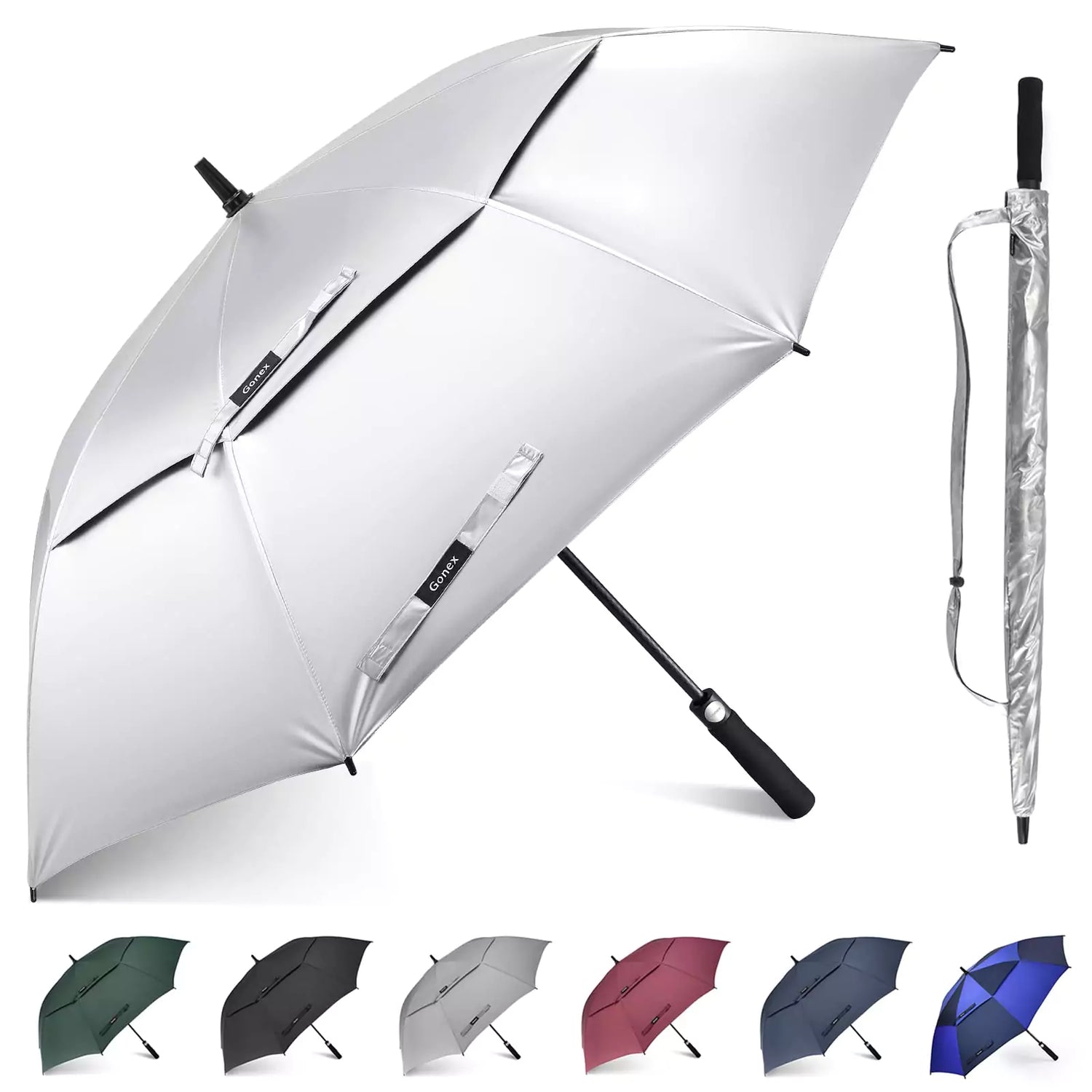 Gonex 80 inch silver golf umbrella