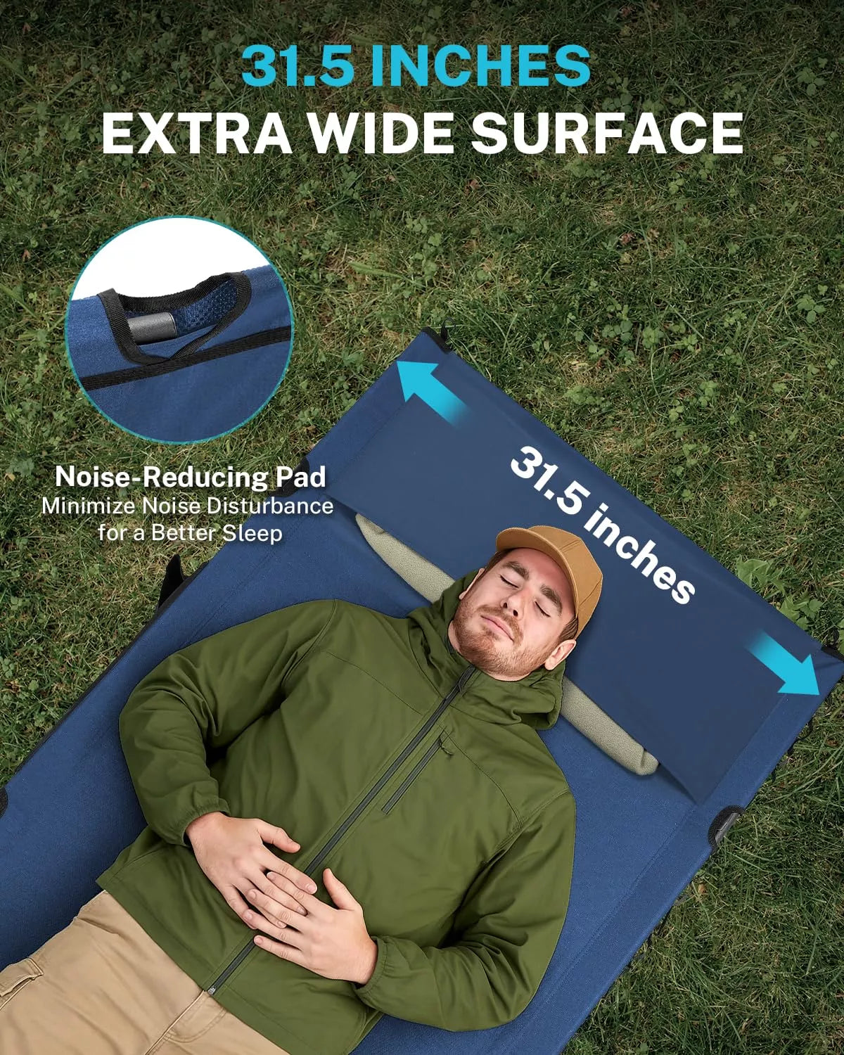 Gonex sleeping camping cot blue