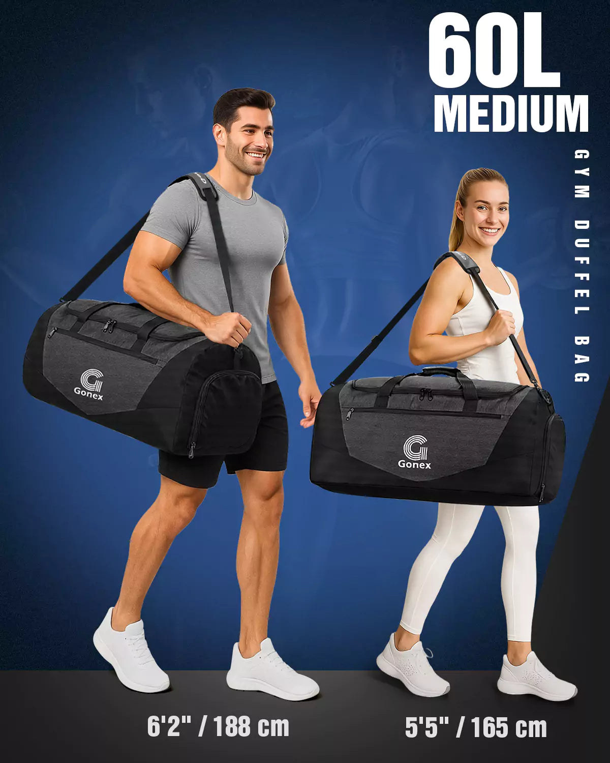 Gonex 60L sports duffle bag