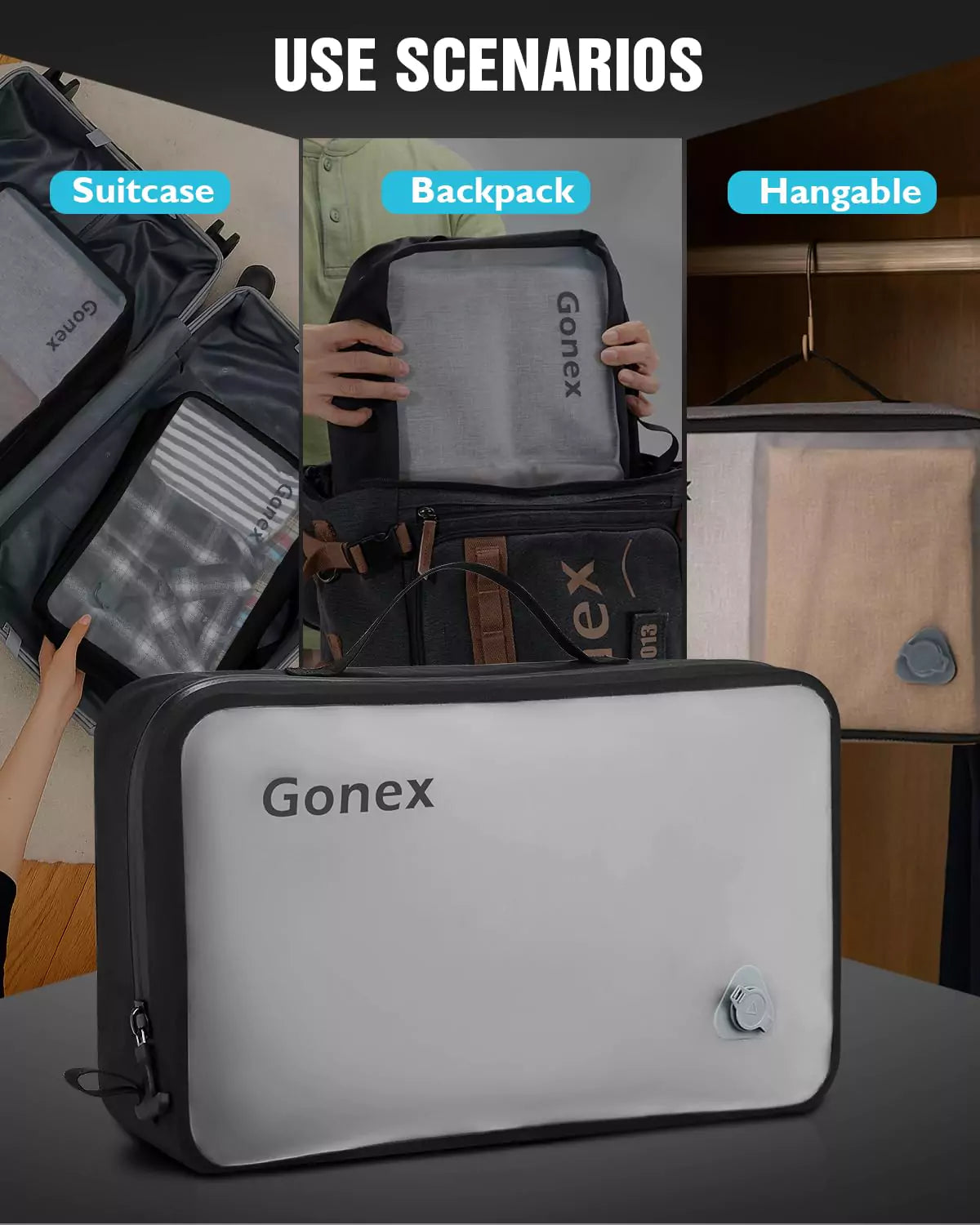 Vacuum sealable bags for clothes use scenarios