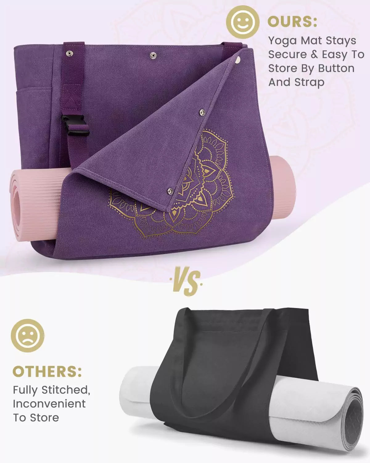 Gonex yoga mat and bag comparison