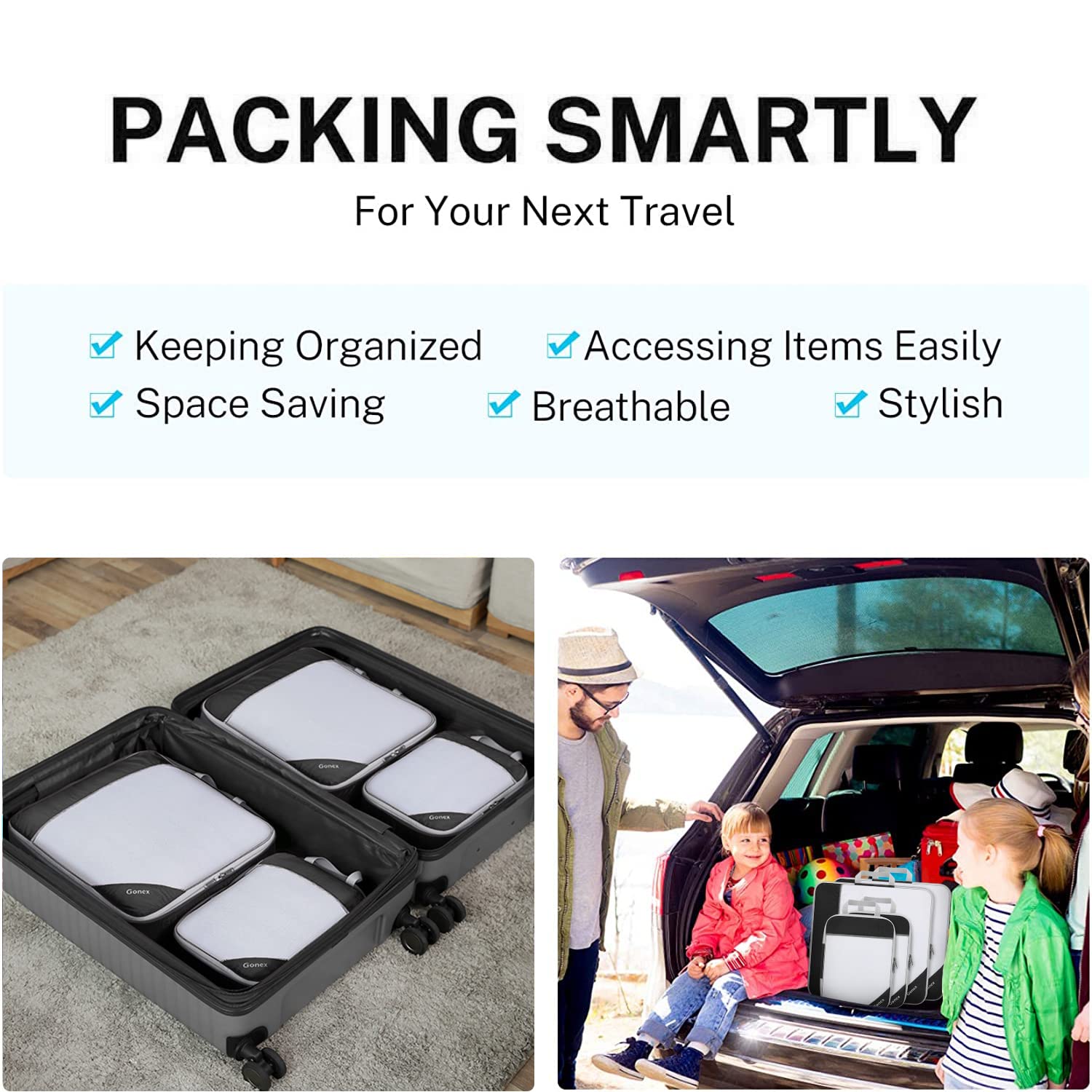 compression packing cubes for travel