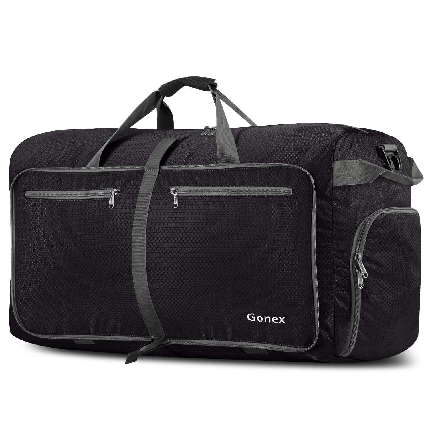 away travel duffel bag Gonex 150L Extra Large Foldable Duffle Bag for Travel, Black