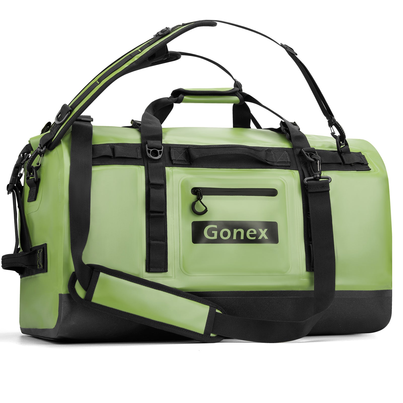 Gonex green waterproof duffle bag with shoulder strap