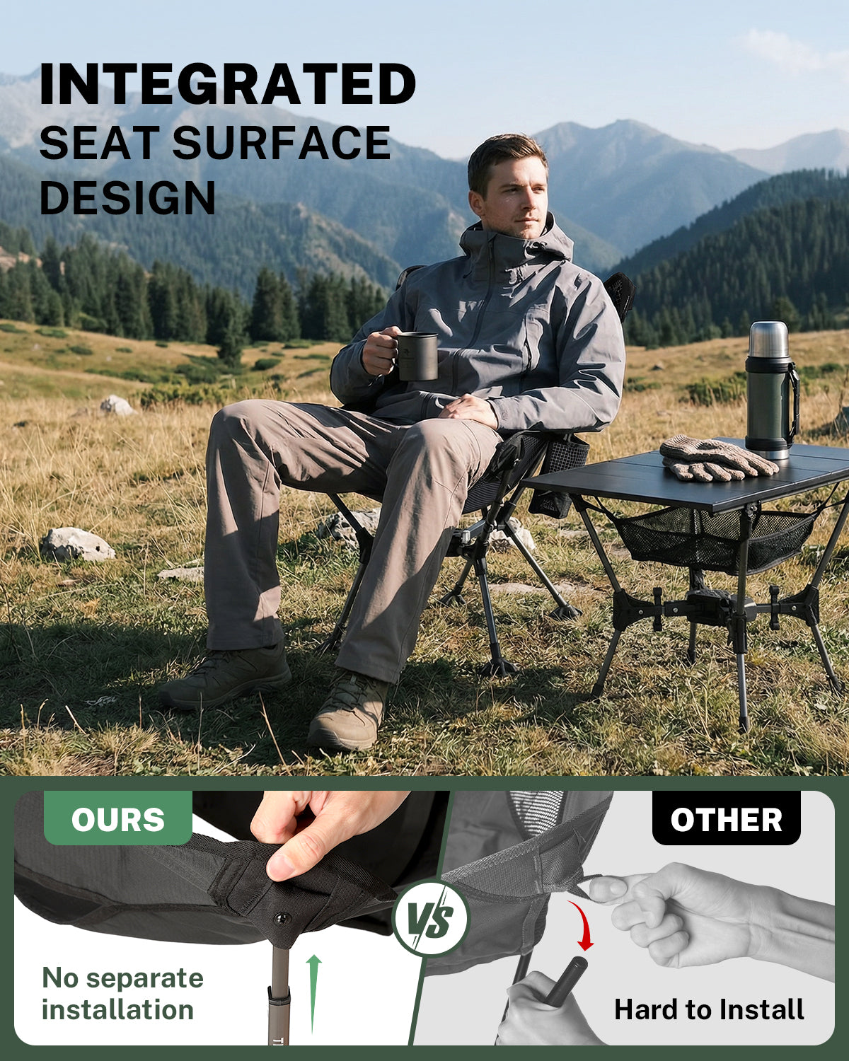 Gonex Lightweight High Back Camping Chair