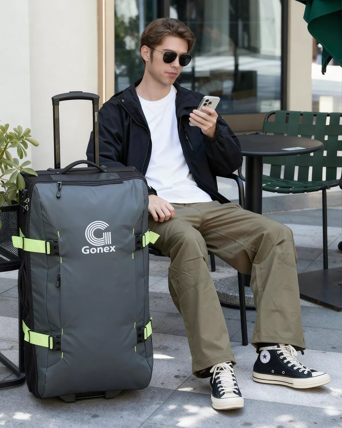 Gonex 30 inch wheeled duffel green