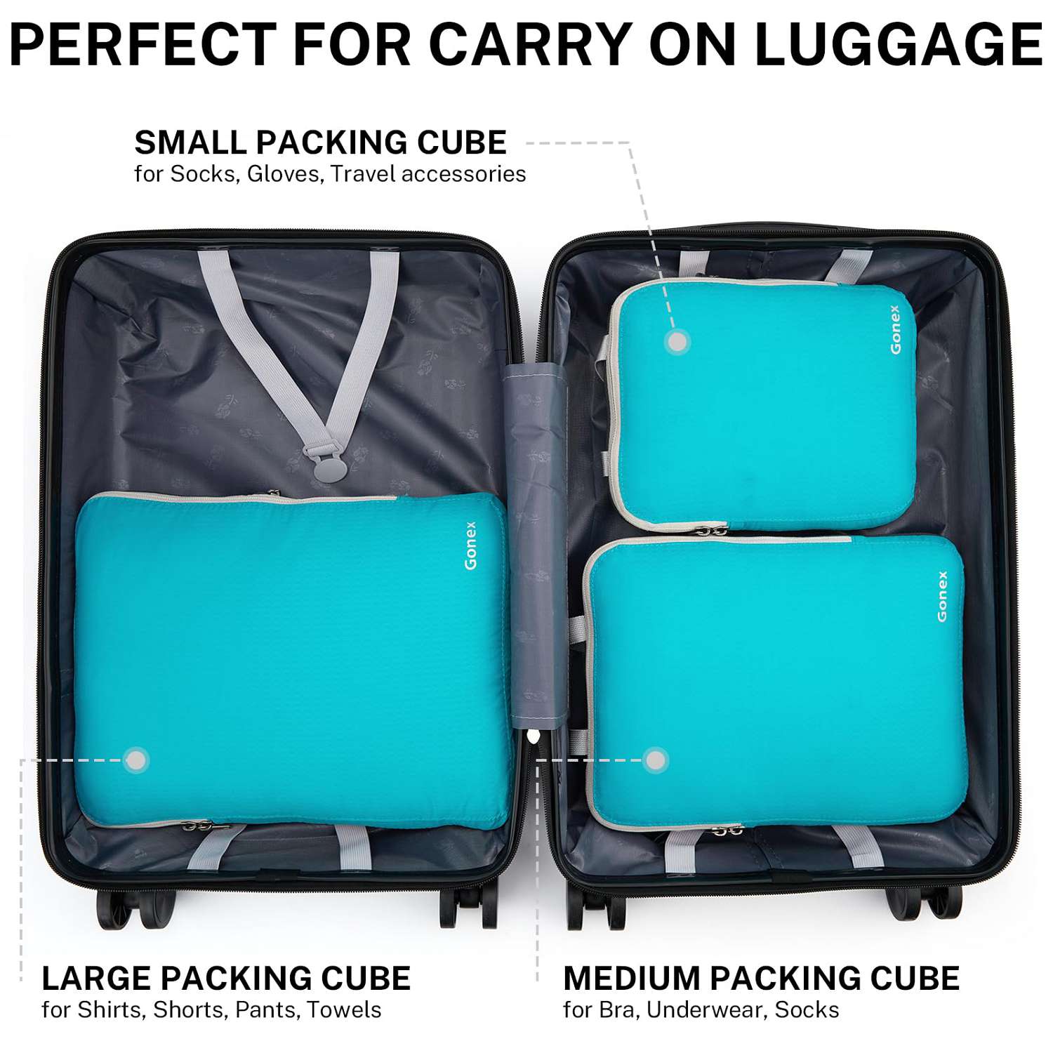 suitcase organizer cubes