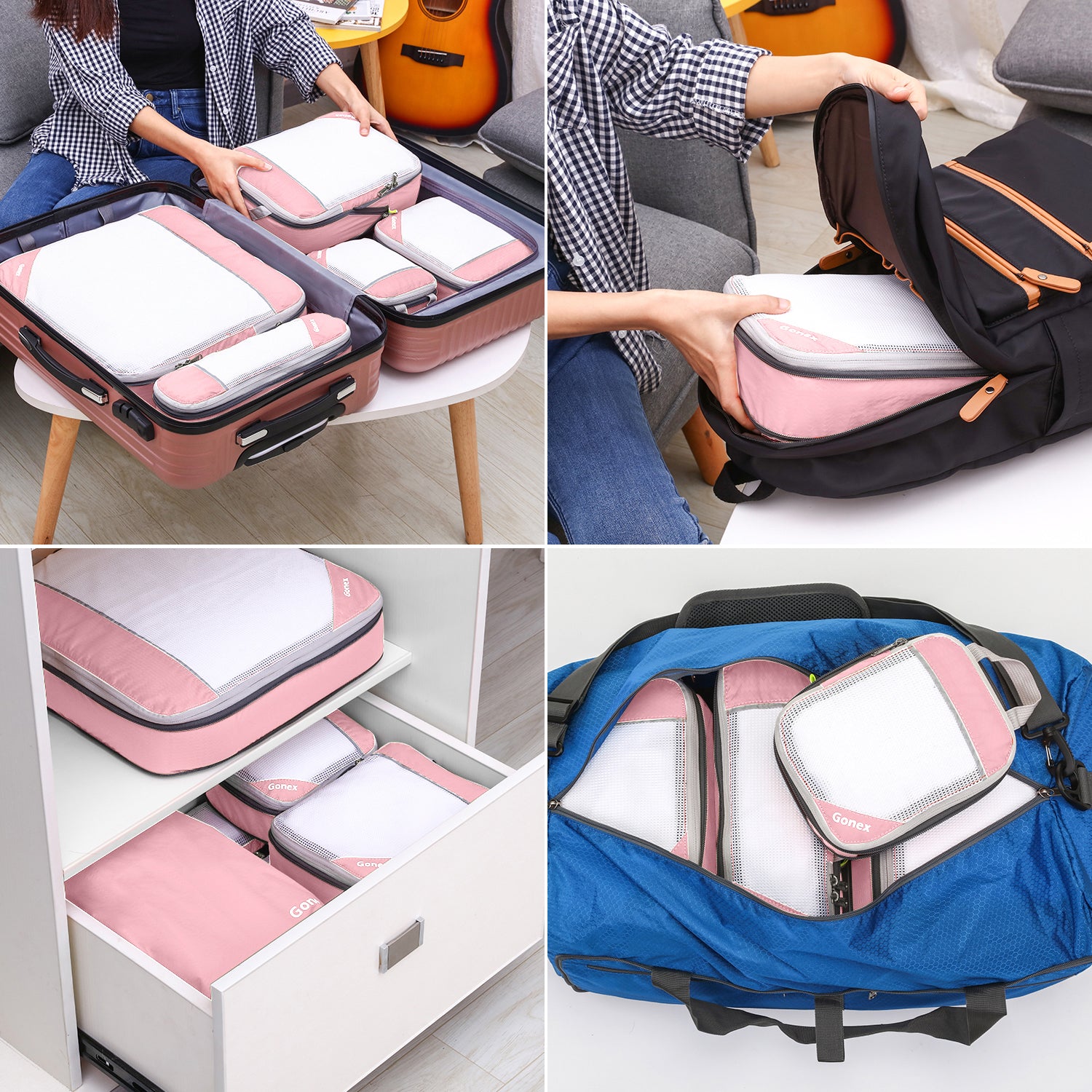Gonex erweiterbare Aufbewahrungsnetztaschen