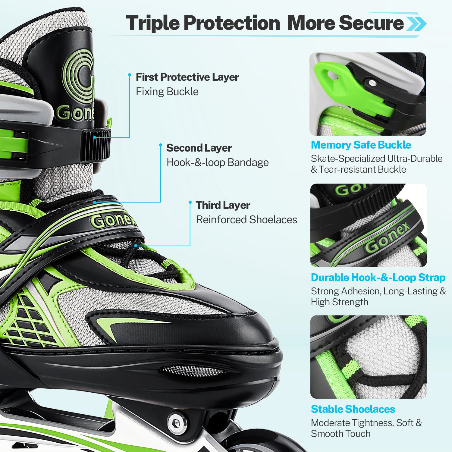 Gonex Inline Skates for Girls Boys Kids