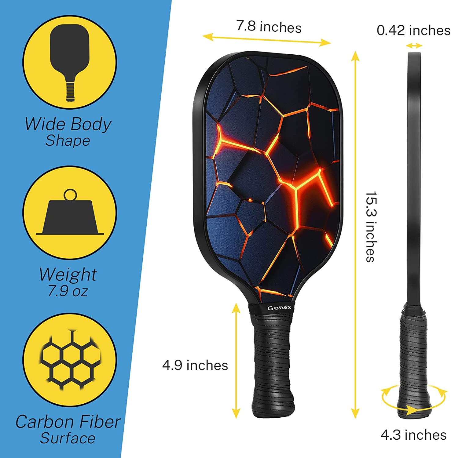 Gonex wide body pickleball paddles
