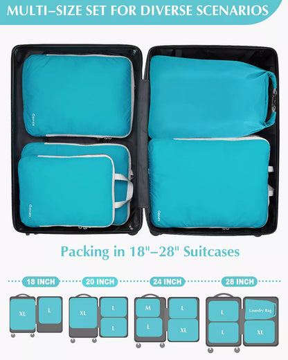 Multi size set of packing cubes for diverse scenarios