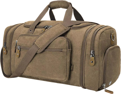 Gonex 60L Canvas Duffle Bag with Shoe Compartment