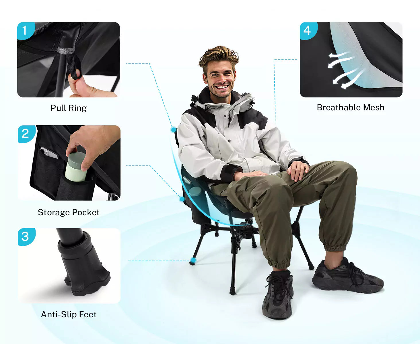 Gonex camping chairs features