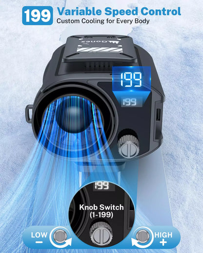 199 variable speed control clip on waist fan