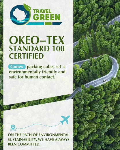 Travel green verified for gonex compression packing cubes