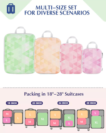 Multi-size set gradient triangle compression cubes for diverse scenarios