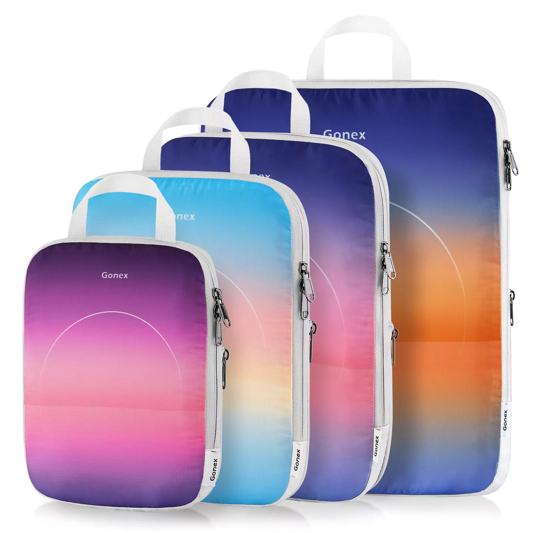 Gonex digital printed packing cubes for travel