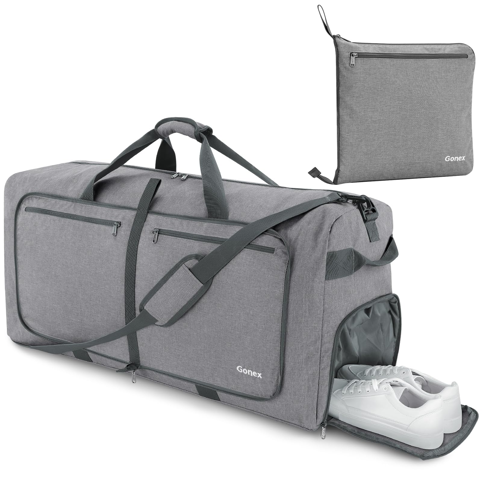 Gonex Foldable Lightweight Duffle Bag with Multi-Pocket 60L–150L
