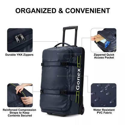 Organized and convenient features for gonex duffle bag with wheels