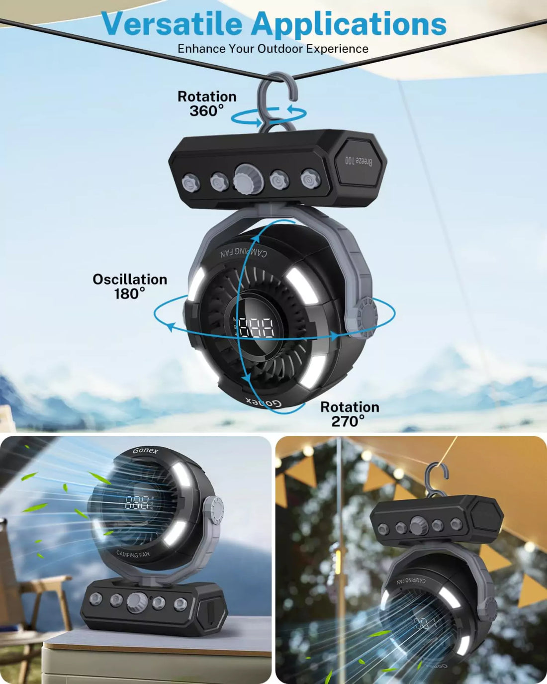 Fans for outside versatile applications