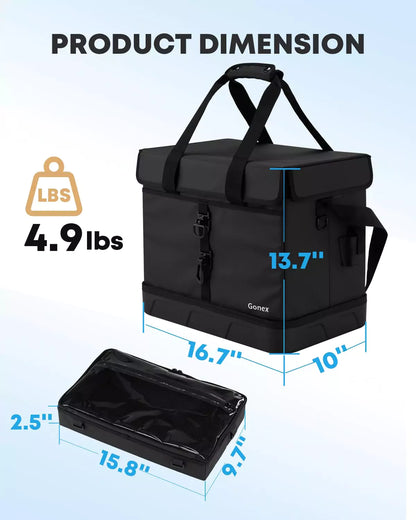 Gonex fish tackle bag dimension