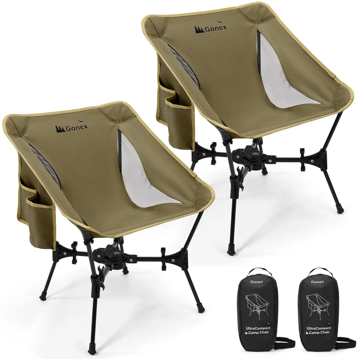 Gonex Portable Camping Chair | Supports 330lbs Folding Outdoor Chair Gonex Portable Camping Chair | Supports 330lbs Folding Outdoor Chair