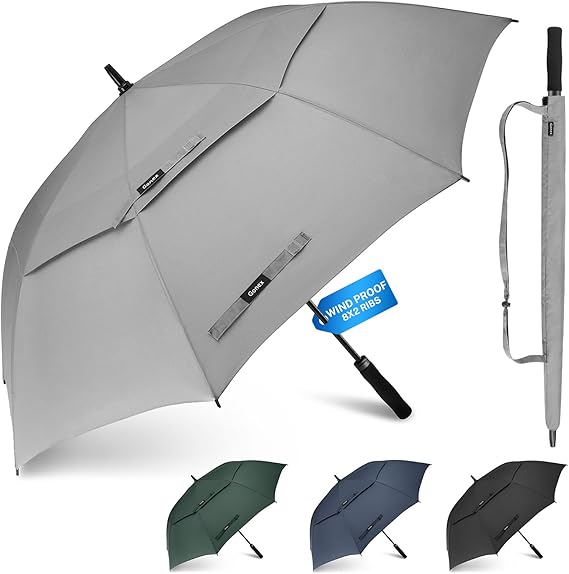 Gonex 68-Inch / 72-Inch Windproof Double-Rib Golf Umbrella
