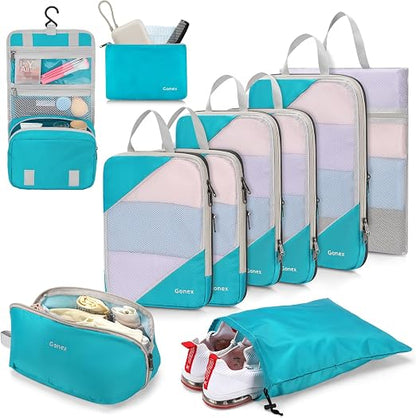 Gonex Compression Packing Cubes for Travel - Space Saving Packing Organizers