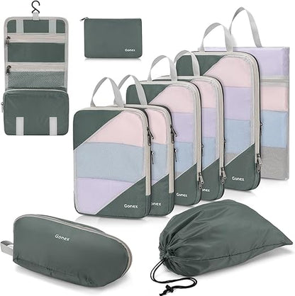 Gonex Compression Packing Cubes for Travel - Space Saving Packing Organizers