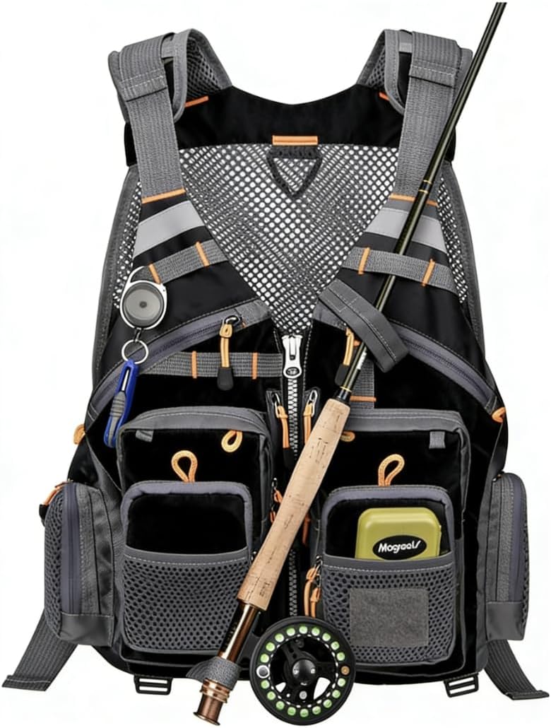 Gonex Fly Fishing Vest | Mesh Fishing Vest with Pockets