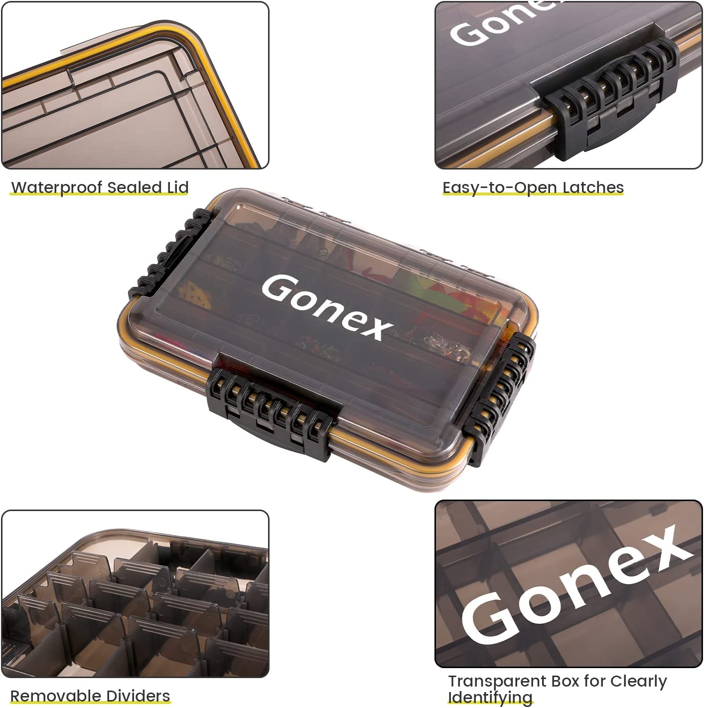 Gonex 3600 tackle box waterproof
