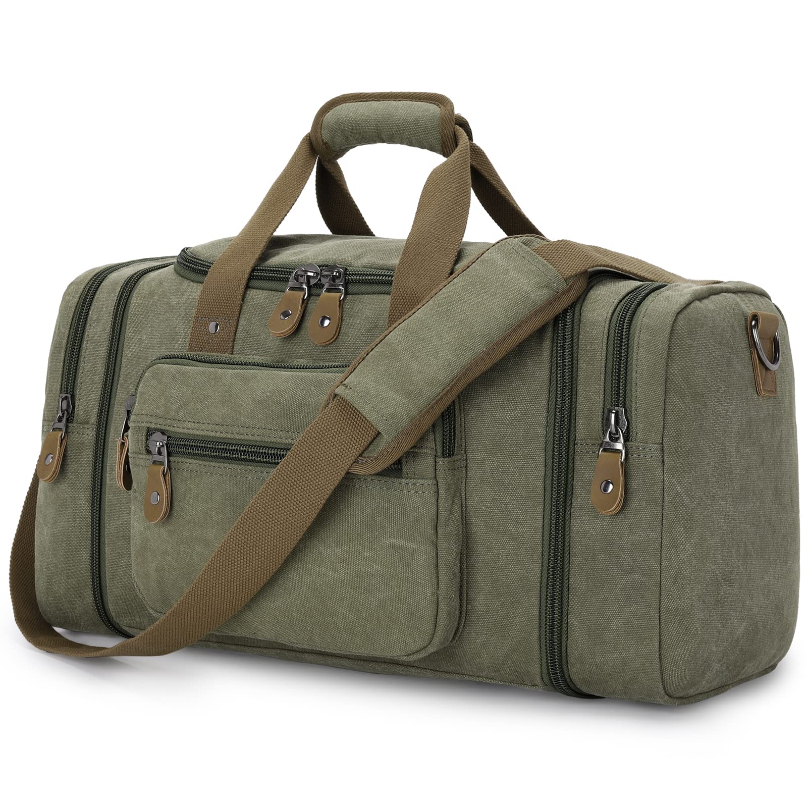 Gonex 50L Canvas Duffle Bag | Men's Weekender Bags for Travel