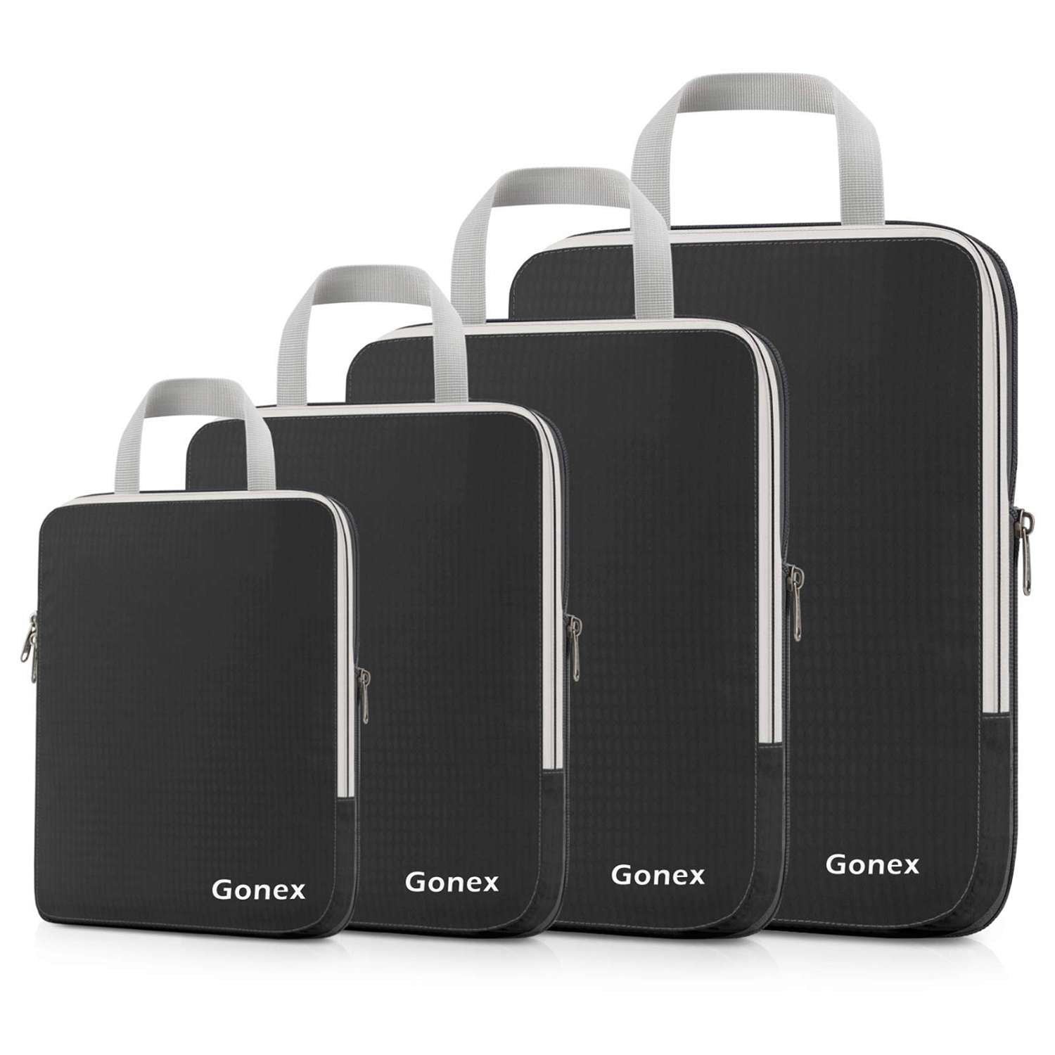 Gonex Kompressions-Packwürfel-Set, erweiterbare Pack-Organizer, 4 Stück