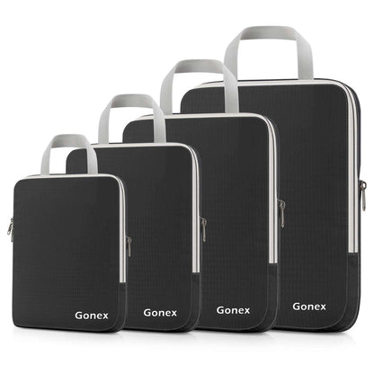 Gonex Kompressions-Packwürfel-Set, erweiterbare Pack-Organizer, 4 Stück