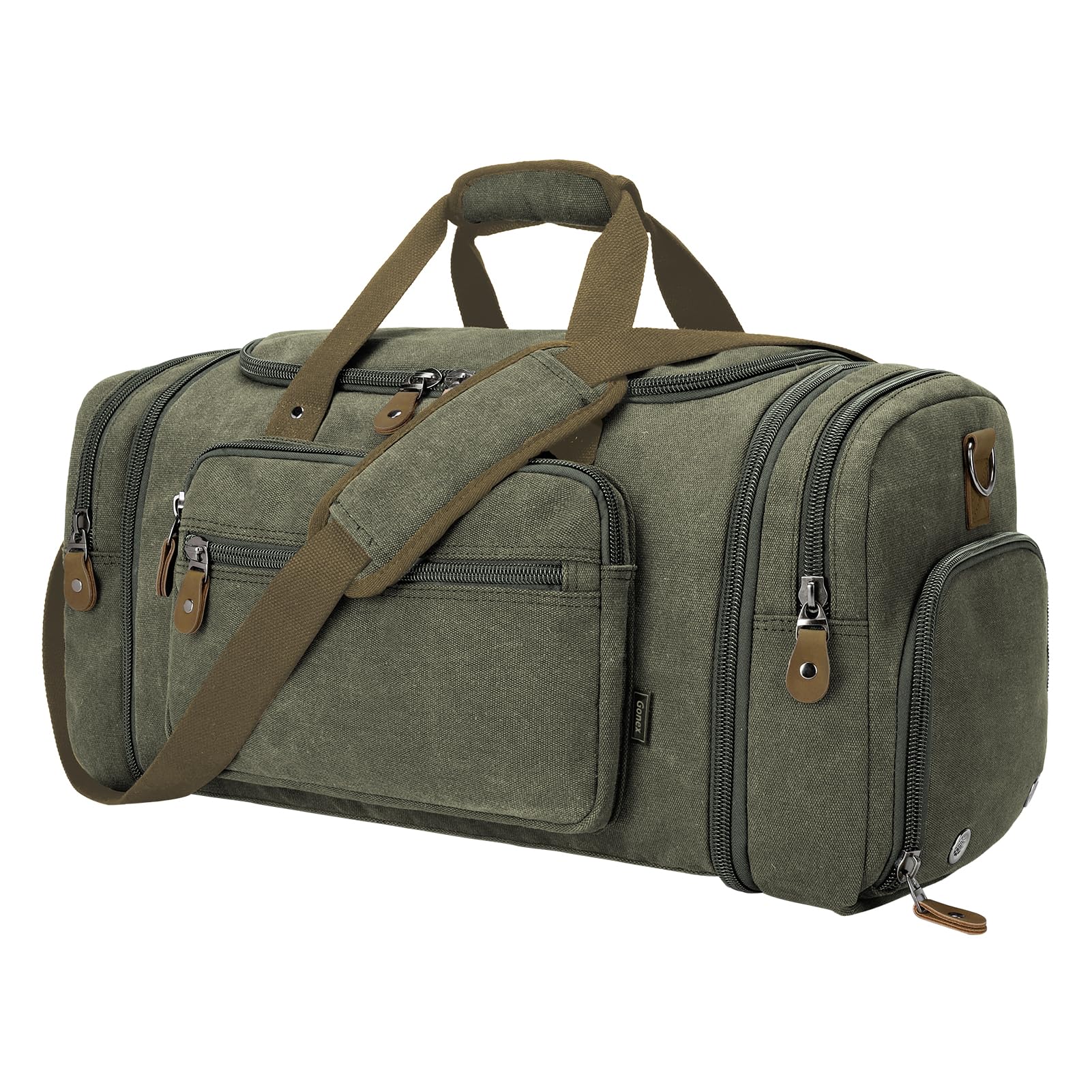 バッグ 126710 Gonex 60L Canvas Duffle Bag with Shoe Compartment for Men