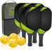 Bonison Pickleball Lightweight USAPA Approved Fiberglass Paddles Set 4 Pickleballs 1 Bag 2 Grip Straps Racket Gifts Women Men
