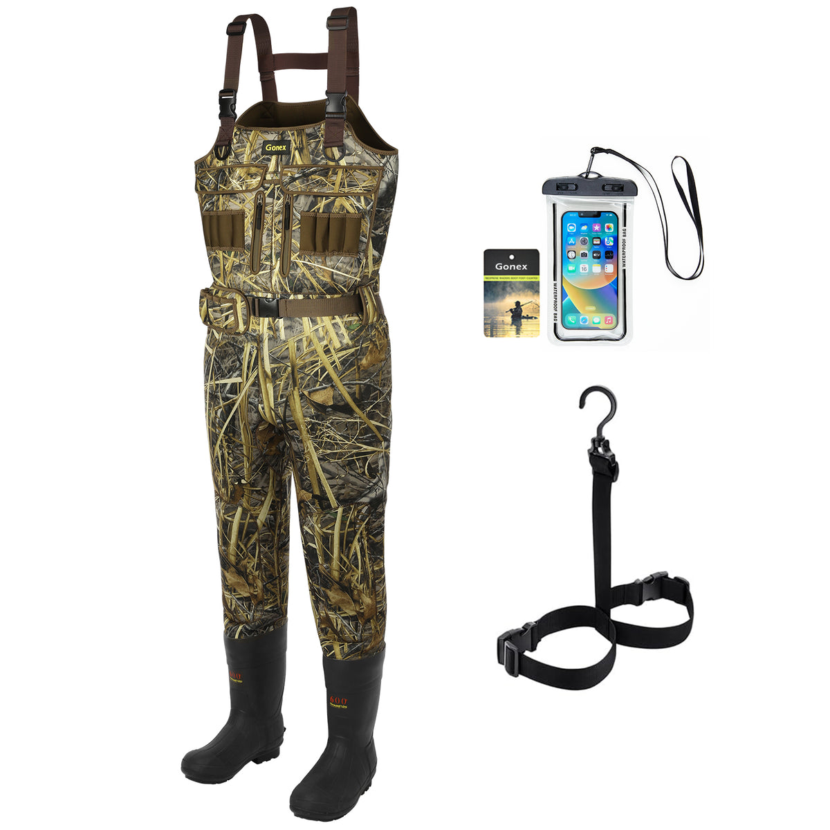Gonex 4.5mm Neoprene Hunting Waders with 600G Boots