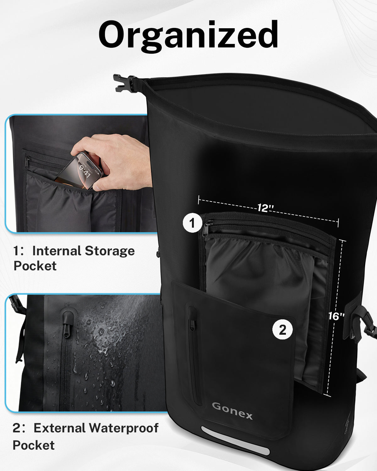 Gonex 55L Ultralight Waterproof TPU Dry Bag